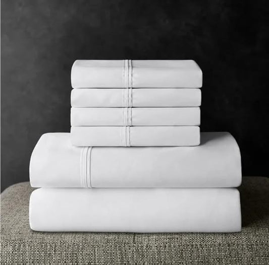 Member’s Mark Hotel Premier Collection 700-Thread-Count Solid Egyptian Cotton Sheet Set Queen Size