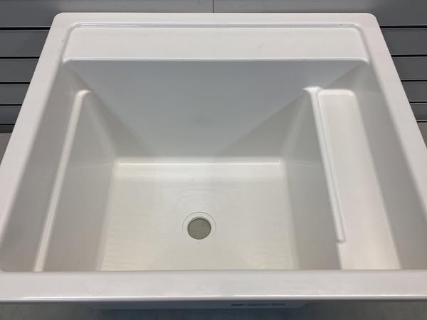 MUSTEE Vector 22 in. x 25 in. Fiberglass Self-Rimming MultiTask Sink in White