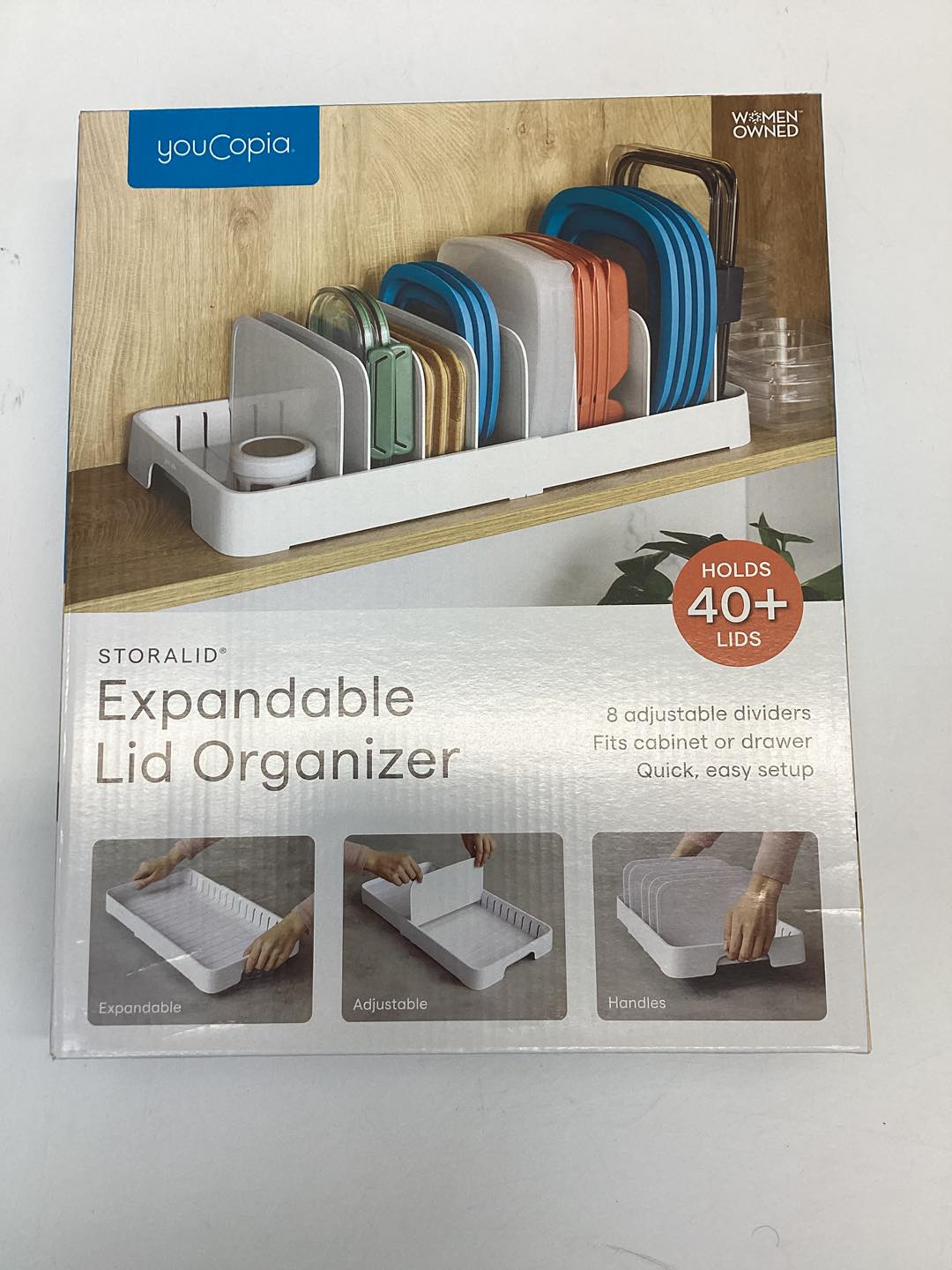 YouCopia StoraLid Food Container Lid Organizer, 40-Lid Capacity