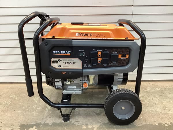 Generac 8125 / 6500-Watt Gasoline Powered Portable Generator with COSense