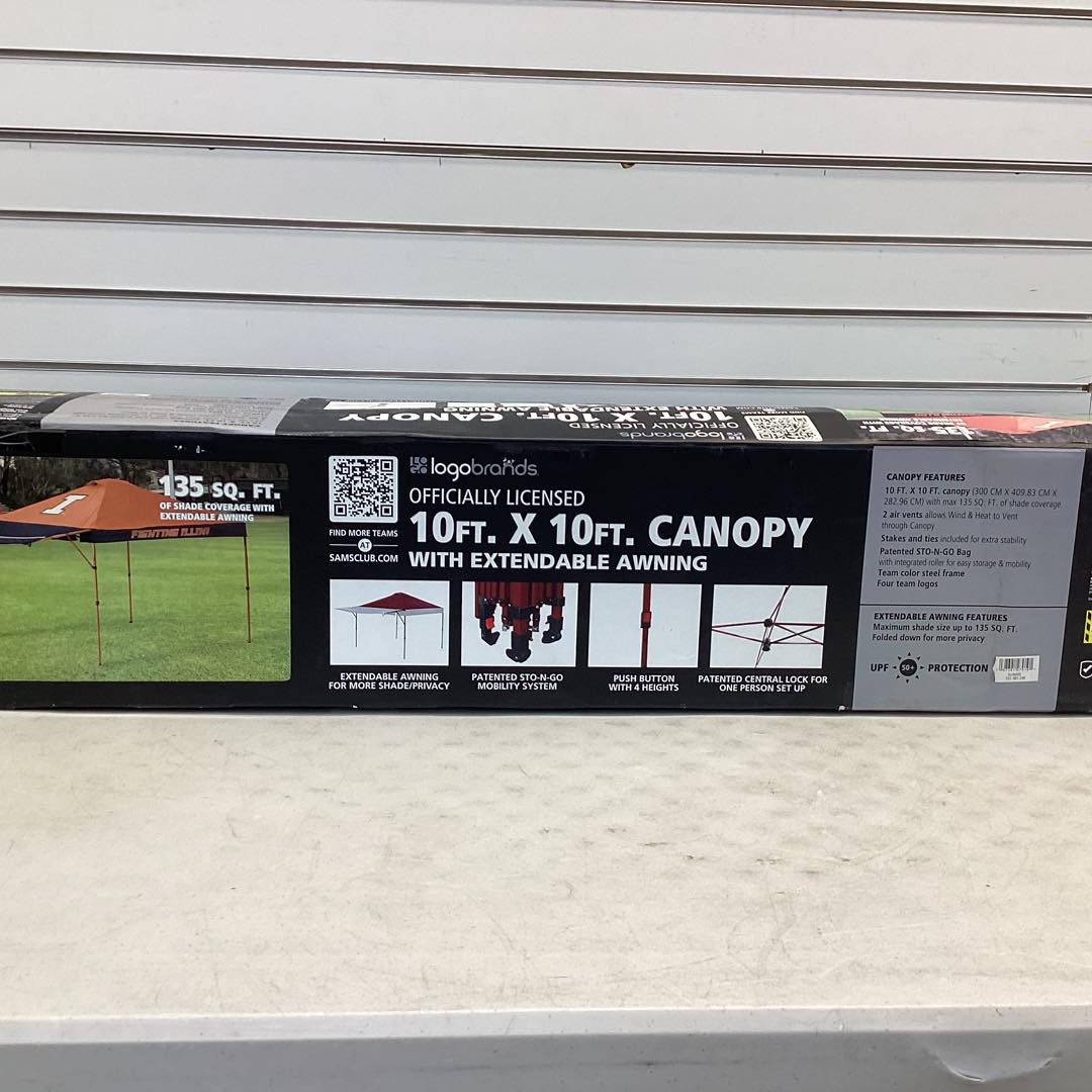 NCAA 10’ x 10’ Mighty Shade Canopy Tent -Illinois Fighting Illini