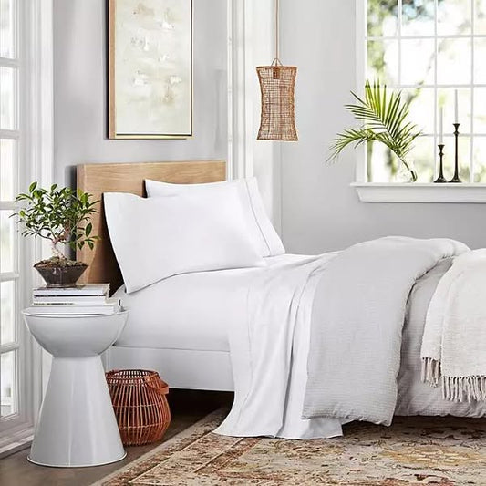 Member's Mark 300-Thread-Count 100% Organic Cotton Solid Sheet Set King Size
