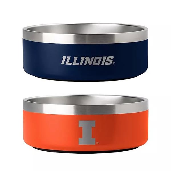 NCAA 2 pk. Stainless Steel Dog Bowls -Illinois Fighting Illini
