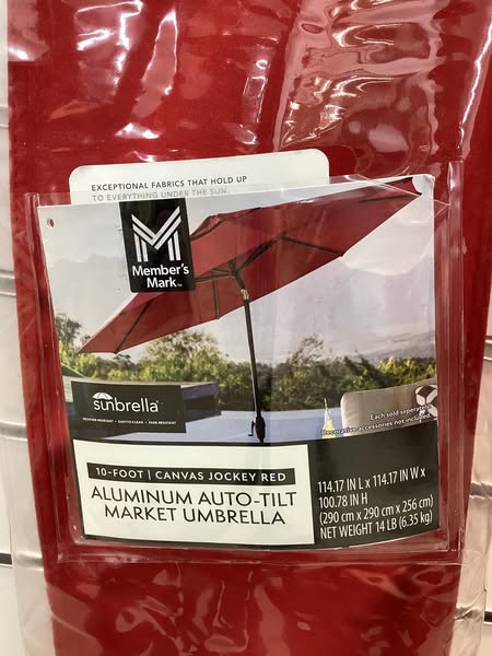 Member's Mark 10' Premium Market Umbrella with Sunbrella Fabric