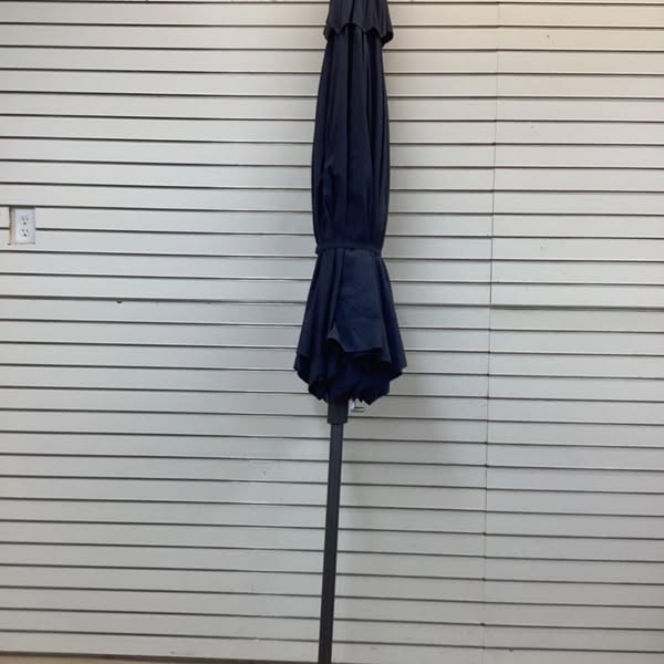 Sunvilla 10' Round Solar LED Market Umbrella -Blue -Lightly Used