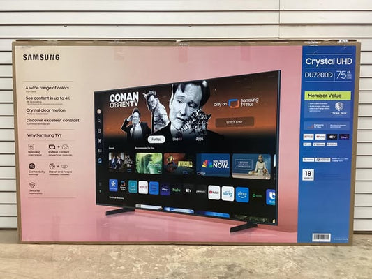 Samsung - 75” Class DU7200 Series Crystal UHD 4K Smart Tizen TV