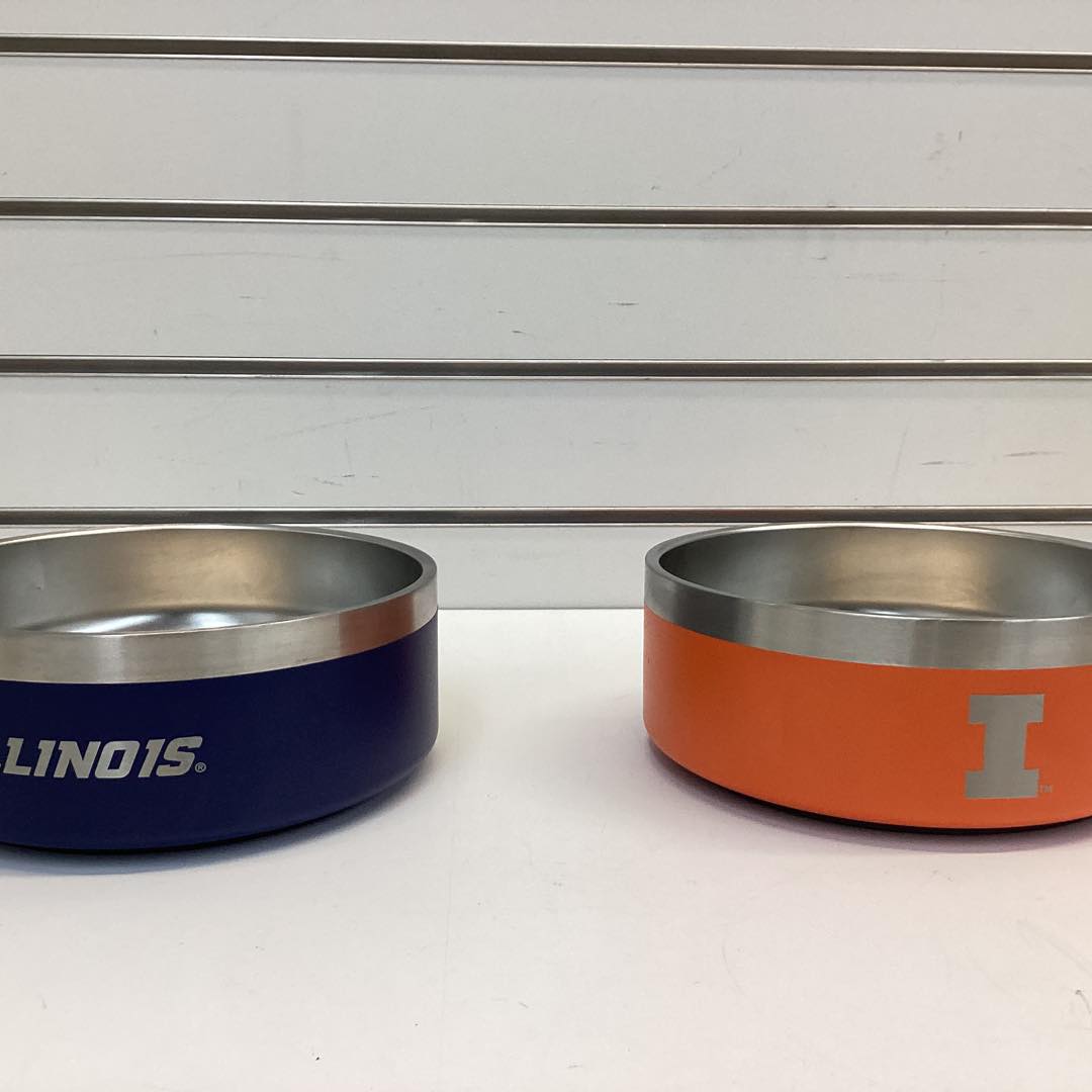 NCAA 2 pk. Stainless Steel Dog Bowls -Illinois Fighting Illini