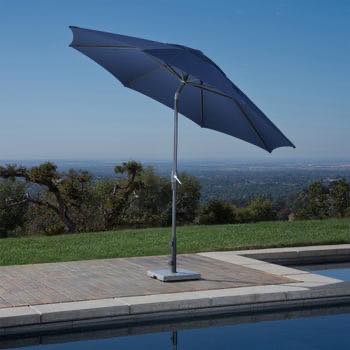 Sunvilla 10' Round Solar LED Market Umbrella -Blue -Lightly Used