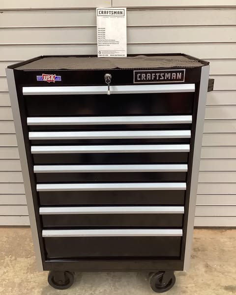 CRAFTSMAN EDGE Tool Cabinet, 26-Inch, 8 Drawer, Black
