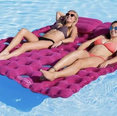 Airhead SUN COMFORT COOL SUEDE Double Pool Mattress, Raspberry