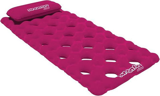 Airhead SUN COMFORT COOL SUEDE Pool Mattress, Raspberry, Single Pool Mattress