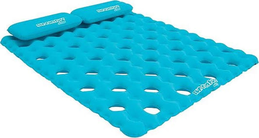 Airhead SUN COMFORT COOL SUEDE Double Pool Mattress, Sapphire (AHSC-018)