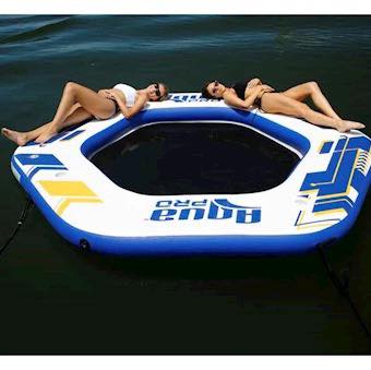 Aqua Leisure Hex Dock Inflatable Island with Pump & Backpack – 10 ft. Diameter