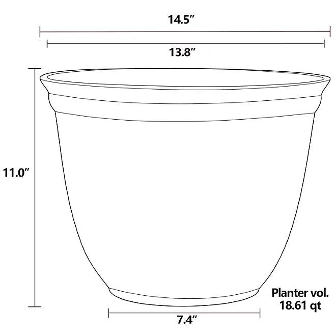 Member's Mark 14.5" Theo Planter, Set of 3