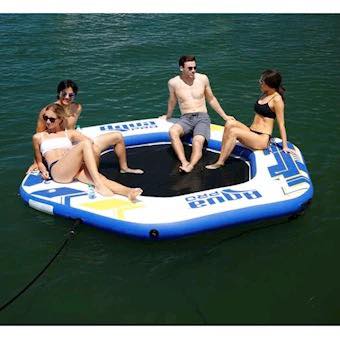Aqua Leisure Hex Dock Inflatable Island with Pump & Backpack – 10 ft. Diameter