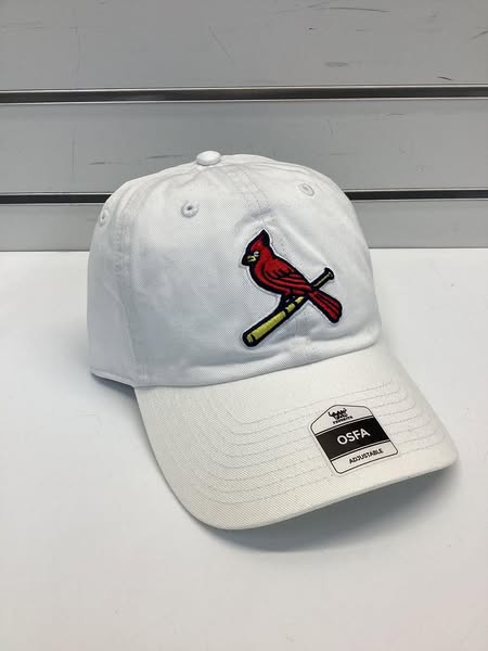 MLB St. Louis Cardinals White Clean Up Hat: Adjustable Cotton Baseball Cap