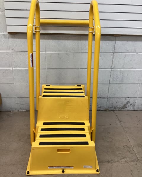 VESTIL 2 Steps, 53" Overall Height, Polyethylene, Yellow