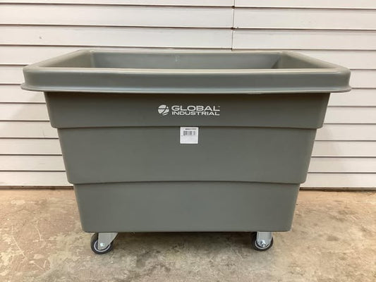 Global Industrial™ Plastic Bulk Box Truck, 6 Bushel, Gray