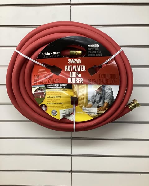 Swan Garden Hose 5/8" X 50 Ft, Hot Water Hose up to 200℉