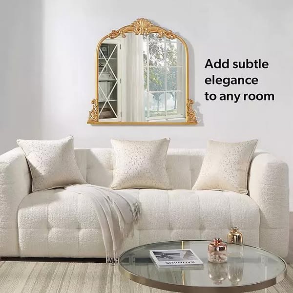 Azalea Park Filigree Wall Mirror, Gold