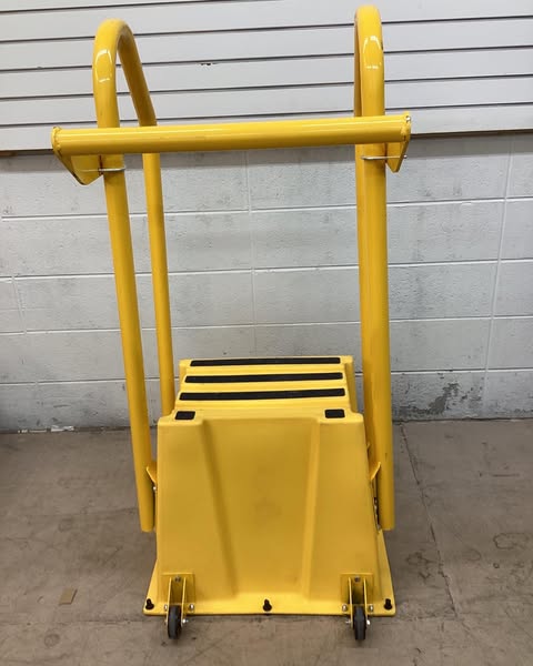 VESTIL 2 Steps, 53" Overall Height, Polyethylene, Yellow