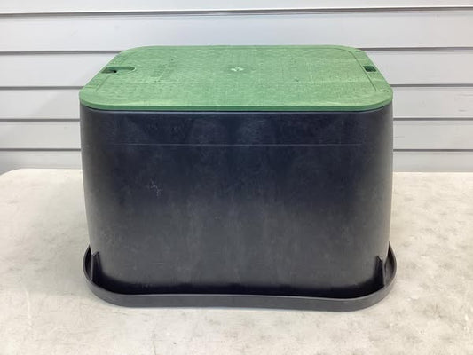 NDS 14 in. X 19 in. Rectangular Valve Box and Cover, Black Box, Green ICV Cover