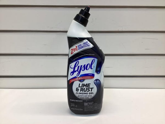 Lysol Cleaning and and Disinfecting Toilet Bowl Gel, Removes Lime and Rust, 24oz