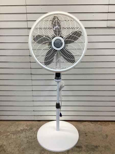 Lasko Cyclone 18 in. 3 Speed Oscillating Pedestal Fan for Home in Black with Adjustable Height, 4-Hour Timer and Remote