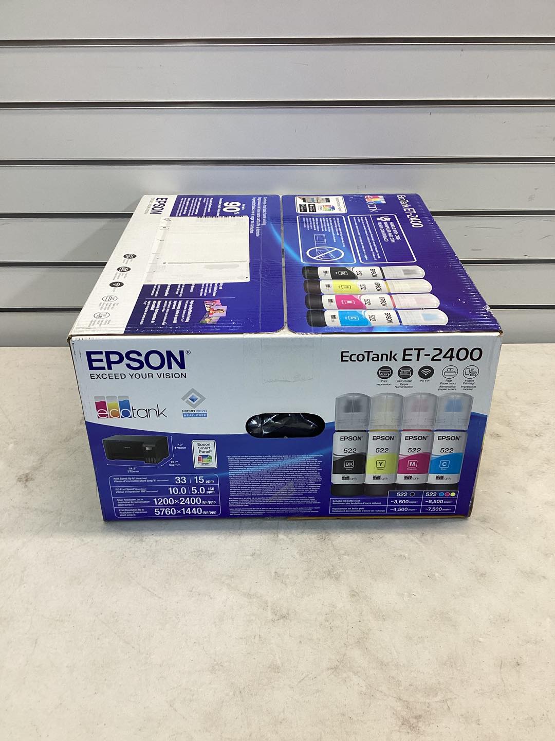 Epson EcoTank ET-2400 Special Edition All-in-One Inkjet Printer, 1 Bonus Black Ink Bottle