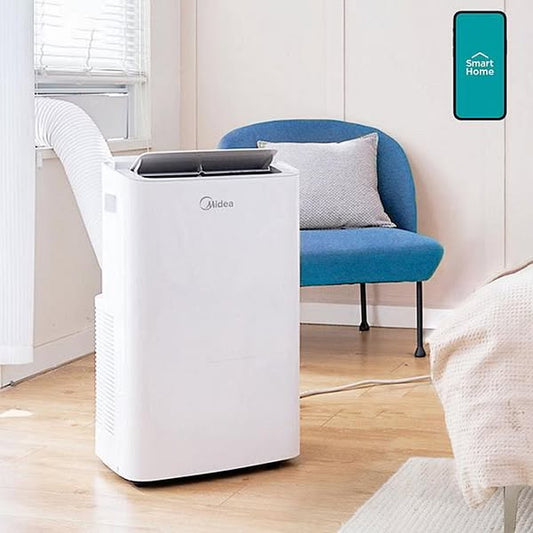 Midea 8,000 DOE, 12, 000 BTU ASHRAE SmartCool Portable Air Conditioner, For spaces up to 350 Sq. Ft