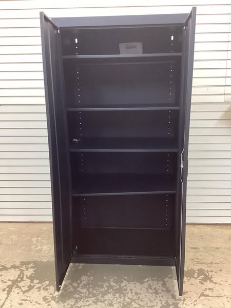 Sandusky Lee 20-Gauge 4-Shelf Welded Steel Freestanding Garage Storage Cabinet, Black
