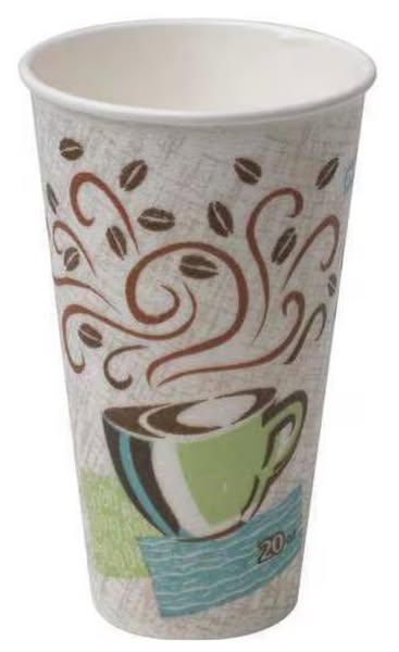 DIXIE Disposable Hot cup 10 oz. White, Paper, Pk1000