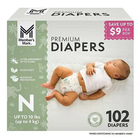 Member's Mark Premium Baby Diapers Size: Newborn