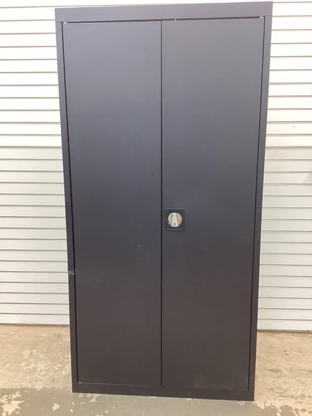 Sandusky Lee 20-Gauge 4-Shelf Welded Steel Freestanding Garage Storage Cabinet, Black