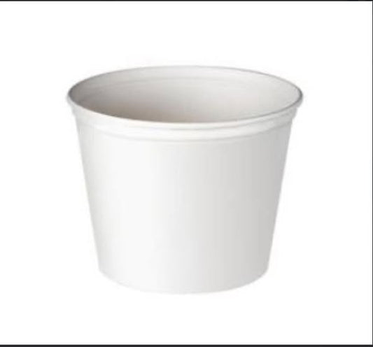 Empress EMPTUBP53-W Unwaxed Double Wrapped Paper Bucket - White, 53 ounce