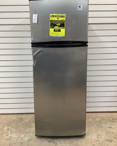 Artic Chef 2 Door Apartment Size Refrigerator with Freezer, Stainless