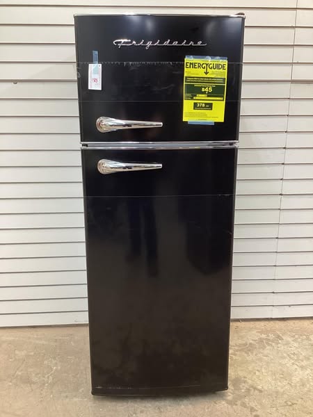 Frigidaire 7.5 cu ft Mini Refrigerator with Top Freezer and Chrome Handles in Black
