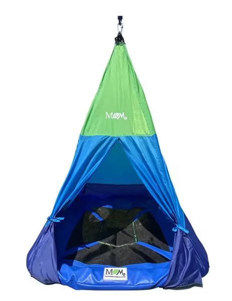 M&M Outdoor Color Block Teepee Tent Mat Platform Swing