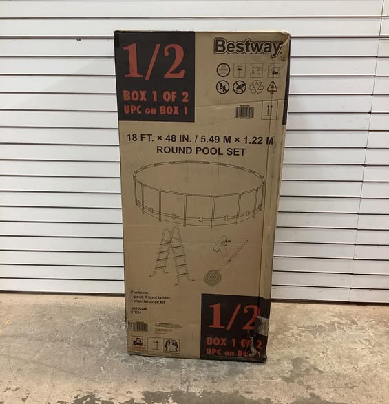 Bestway Power Steel 18’ x 48” Round Above Ground Pool Set