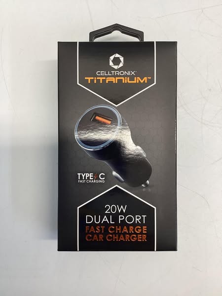 Celltronix Titanium 20W Dual Port Fast Charge Car Charger