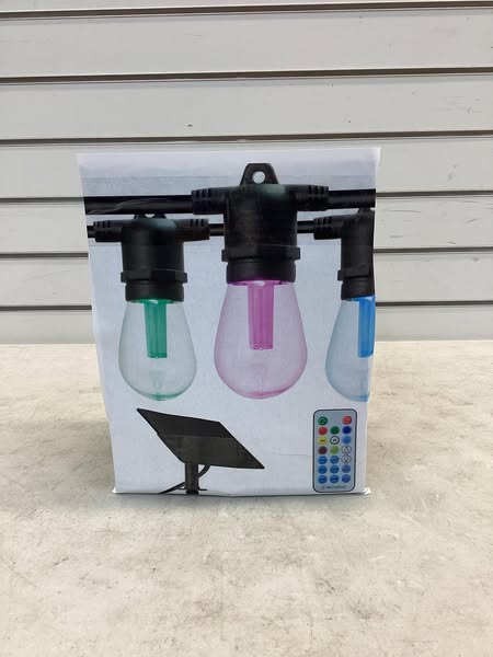 Westinghouse 36' Solar Powered LED Color Changing String Light Set, 15 Bulbs with Remote Control
