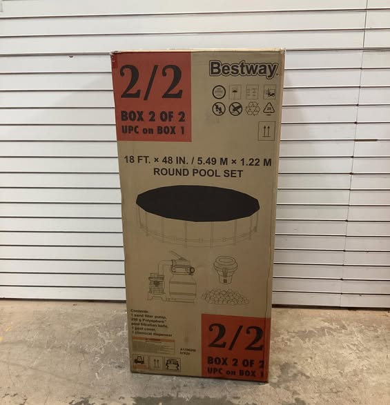 Bestway Power Steel 18’ x 48” Round Above Ground Pool Set