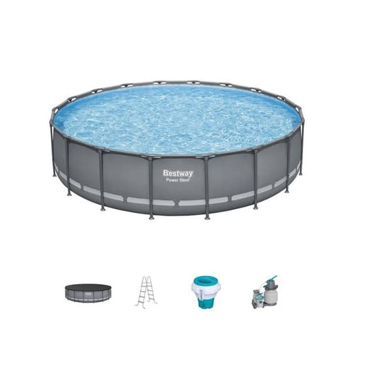 Bestway Power Steel 18’ x 48” Round Above Ground Pool Set