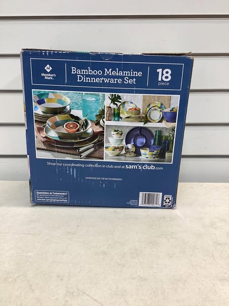 Member's Mark 18-Piece Bamboo Melamine Dinnerware Set