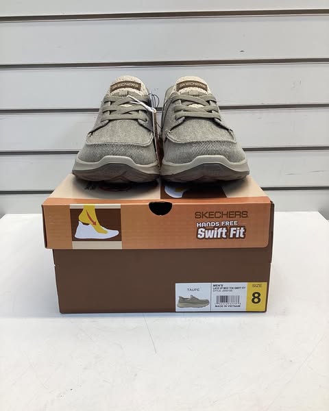 Skechers Men's Hands Free Swift Fit Canvas Sneaker Size 8