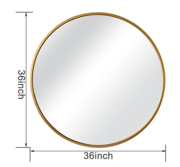 Jill Zarin 36" Elegant Round Metal Wall Mirror