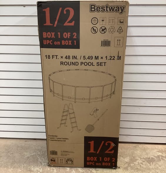 Bestway Power Steel 18’ x 48” Round Above Ground Pool Set