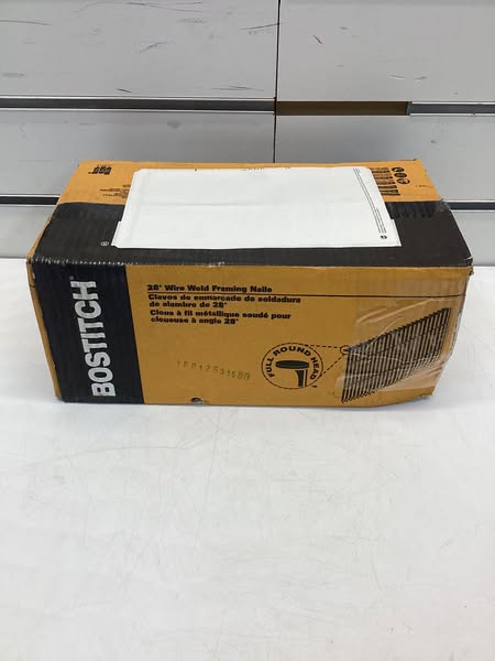 Bostitch 3" x .120 28° Wire Bright Smooth Shank Full Round Head Framing Nails - 2,000 Count