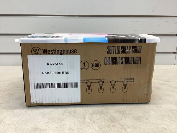 Westinghouse 36' Solar Powered LED Color Changing String Light Set, 15 Bulbs with Remote Control