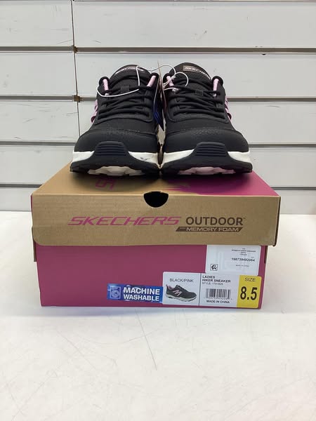 Skechers Women's Mesh Trail Sneaker Black/Pink Color Size 8.5